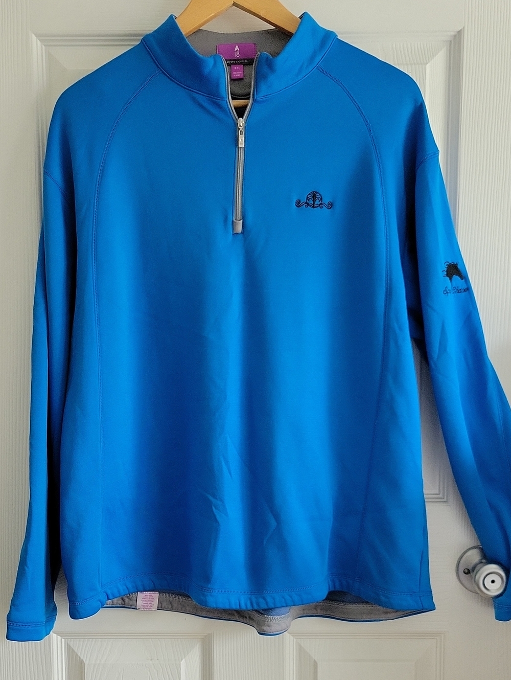 AR18TO Spring Chase 1/4 Zip Pull Over XXL Blue WORN ONCE New Condition